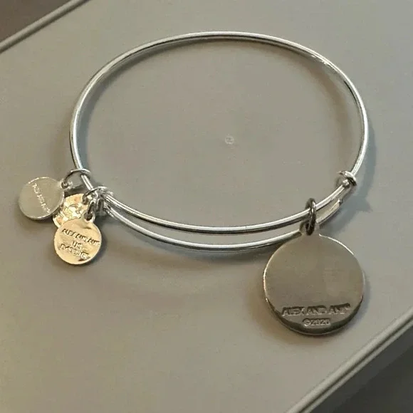 Alex and Ani bracelet “I’m not a regular mom, I’m a dog mom” silver tone EUC - Picture 2 of 4